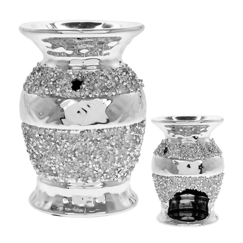 Silver Sparkle Crushed Diamond Wax Burner